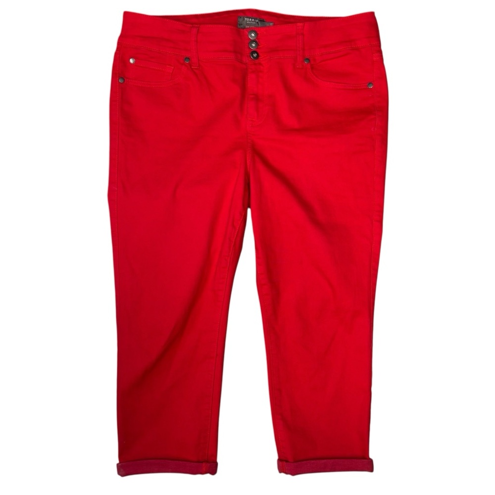 Torrid Bright Red Ankle Jeans Plus Size